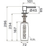 Дозатор для моющего средства OMOIKIRI OM-03-PVD-GM латунь/вороненая сталь 4995043